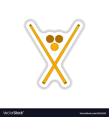 In paper sticker style vector image