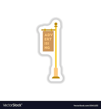 In paper sticker style vector image