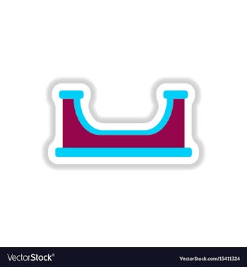 In paper sticker style vector image