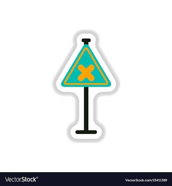 In paper sticker style vector image