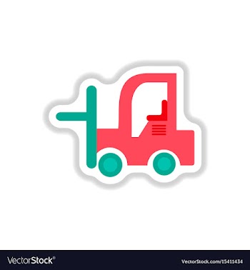 In paper sticker style vector image