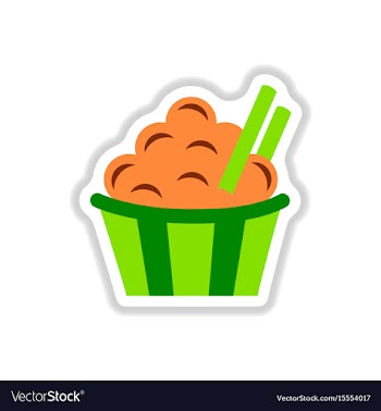 In paper sticker style vector image