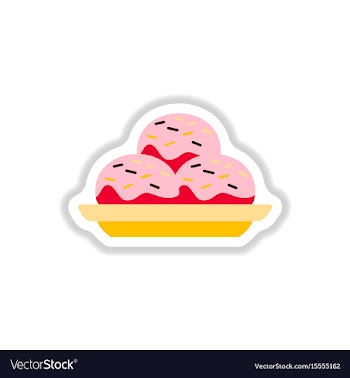 In paper sticker style vector image