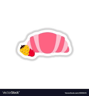 In paper sticker style vector image