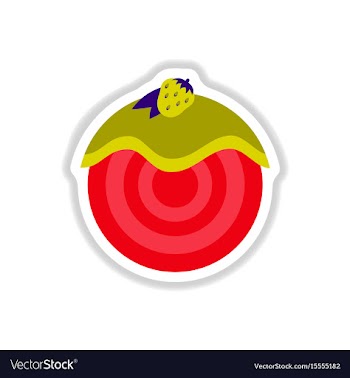 In paper sticker style vector image