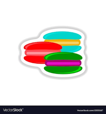 In paper sticker style vector image