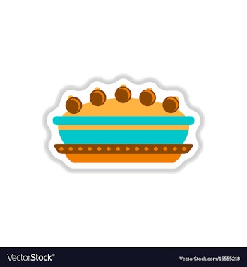 In paper sticker style vector image