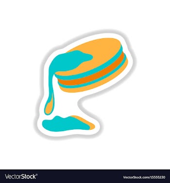 In paper sticker style vector image
