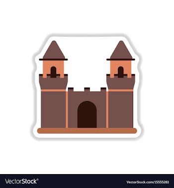 In paper sticker style vector image