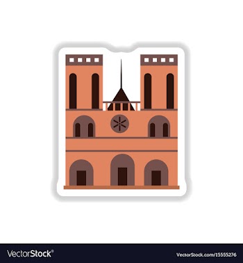 In paper sticker style vector image