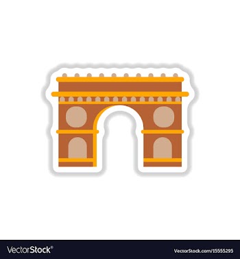 In paper sticker style vector image