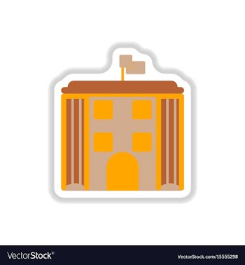 In paper sticker style vector image