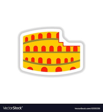 In paper sticker style vector image