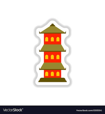 In paper sticker style vector image