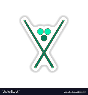In paper sticker style vector image