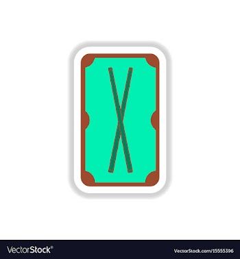 In paper sticker style vector image