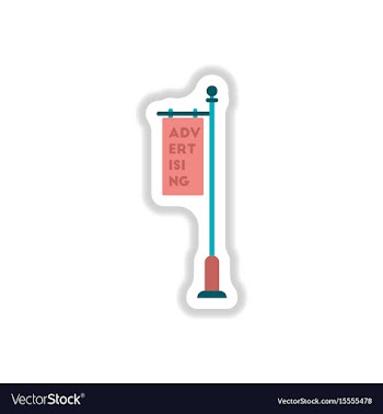 In paper sticker style vector image