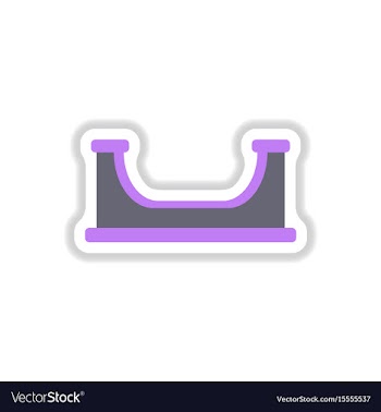 In paper sticker style vector image
