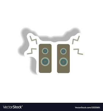 In paper sticker style vector image