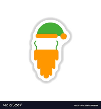 In paper sticker style vector image