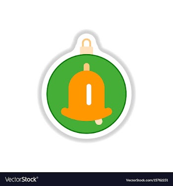 In paper sticker style vector image