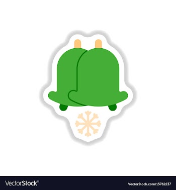 In paper sticker style vector image