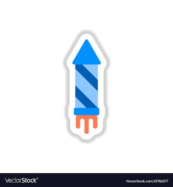 In paper sticker style vector image