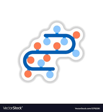 In paper sticker style vector image