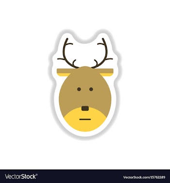 In paper sticker style vector image