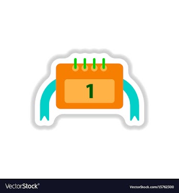 In paper sticker style vector image
