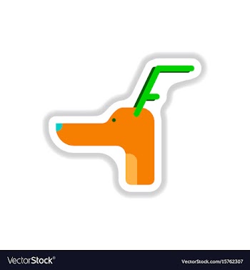 In paper sticker style vector image