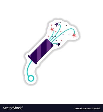 In paper sticker style vector image