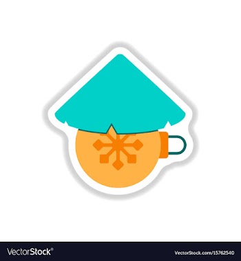 In paper sticker style vector image