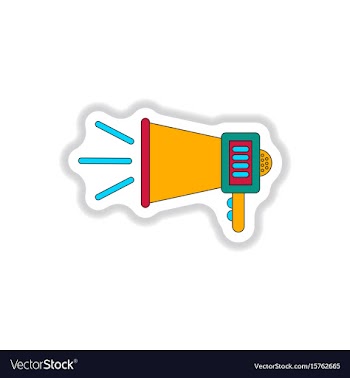 In paper sticker style vector image