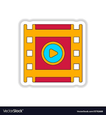 In paper sticker style vector image