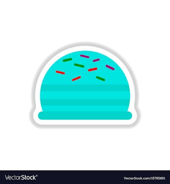 In paper sticker style vector image