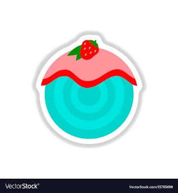 In paper sticker style vector image