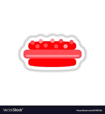In paper sticker style vector image