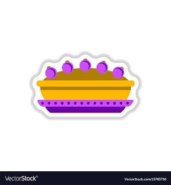 In paper sticker style vector image