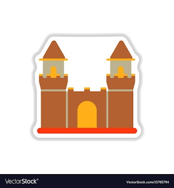 In paper sticker style vector image