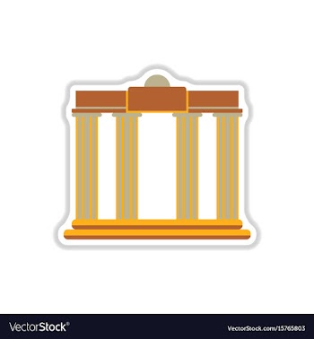 In paper sticker style vector image