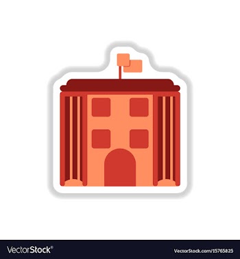 In paper sticker style vector image