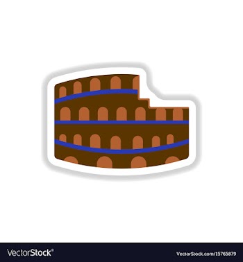 In paper sticker style vector image