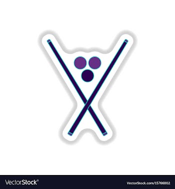 In paper sticker style vector image