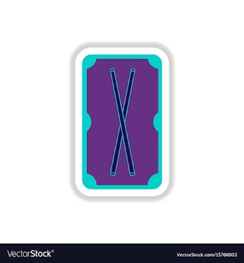 In paper sticker style vector image