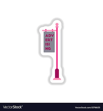 In paper sticker style vector image