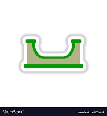 In paper sticker style vector image