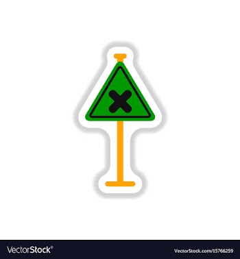 In paper sticker style vector image