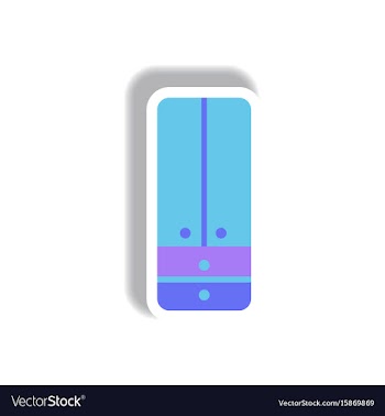 In paper sticker style vector image