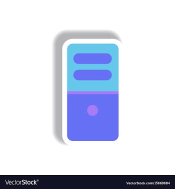 In paper sticker style vector image